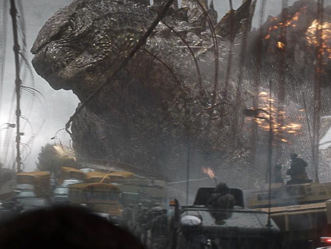 The film pits Godzilla against two MUTOs — “Massive Unidentified Terrestrial Organisms”.