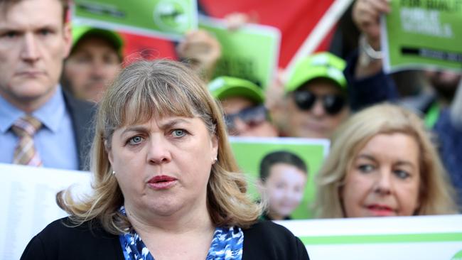 Federal president of the Australian Education Union (AEU) Correna Haythorpe. Picture: AAP.