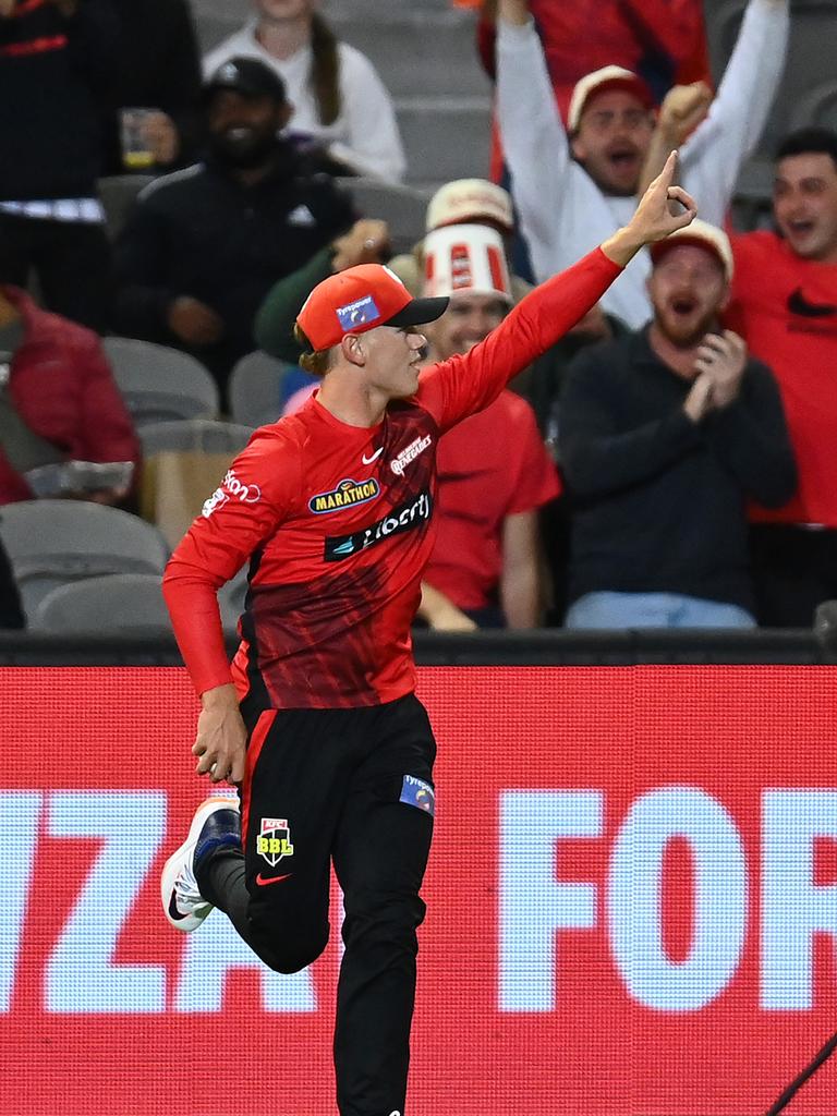 He knew he’d taken a screamer. (Photo by Quinn Rooney/Getty Images)