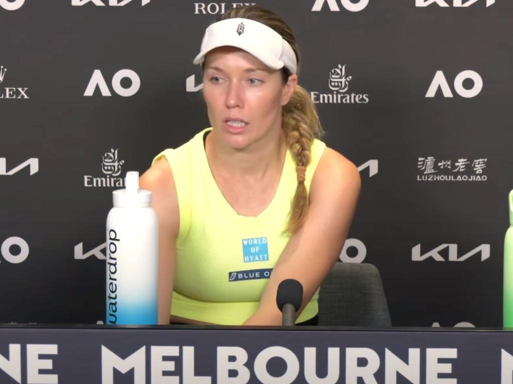 Danielle Collins got the final say. Photo: YouTube, Australian Open.