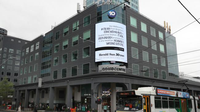 Herald Sun 30 years billboards. Chapel st Sth Yarra. Tuesday, October 6, 2020. Picture: David Crosling