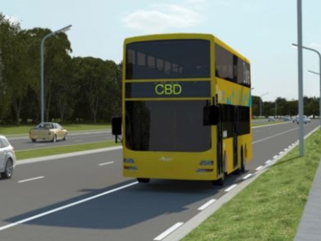 An artists impression of a B-Line bus.