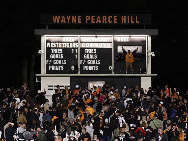 SYDNEY, AUSTRALIA - MAY 20:  A general view of the crowd during the round 12 NRL match between Wests Tigers and North Queensland Cowboys at Leichhardt Oval on May 20, 2023 in Sydney, Australia. (Photo by Matt King/Getty Images)