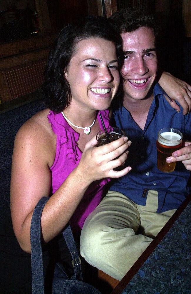 Sarah O'Brien and Daniel Joyce at O'Malleys, 2000.