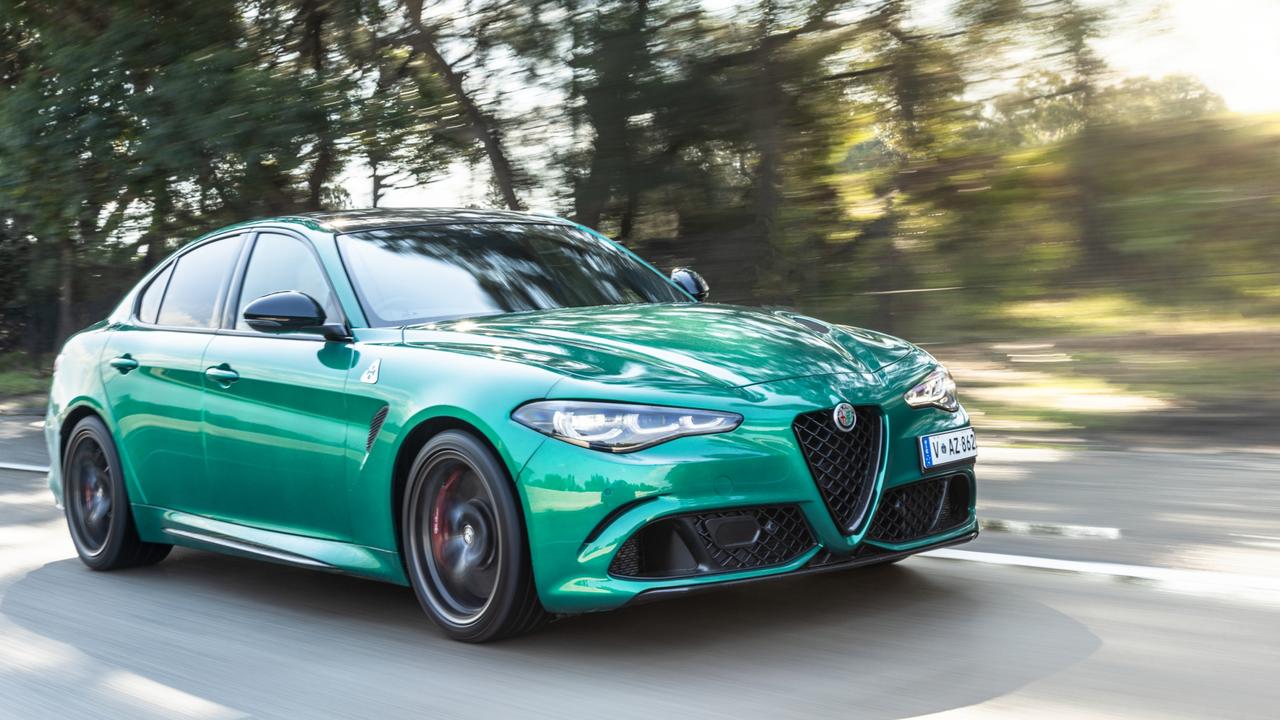 Alfa Romeo’s Giulia Quadrifoglio turns heads. Photo: Thomas Wielecki