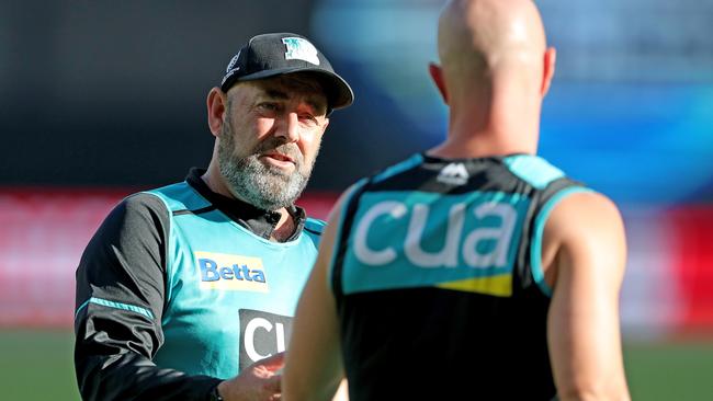 Darren Lehmann has stood aside as Brisbane Heat coach in order to help further Wade Seccombe’s career. Picture: AAP Image/Richard Wainwright