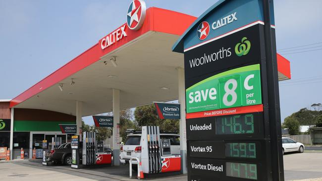 Woolworths Caltex on Surfcoast Hwy Torquay. Picture: Peter Ristevski.