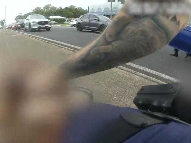 Dramatic arrest footage at Manunda