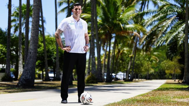 Championship winning goal keeper Kev Ward has announced he will play for the Marlin Coast Rangers Football Club in the 2024 FNQPL season, the club where he played his junior soccer and won a championship in 2013. Picture: Brendan Radke