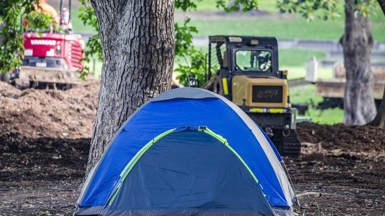 ‘Shame, disgusting’: Tensions rise as homeless cleared away from Musgrave Park