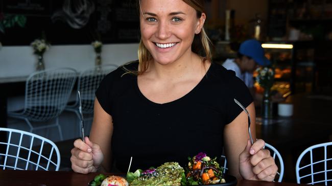 Emily Milne at Niche &amp; Co with the guilt free egg. Photo: Steve Holland