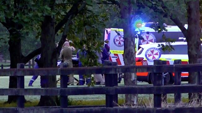 ADF medical staff provided first aid at the scene in Sydney’s west, before NSW Ambulance paramedics took LCpl Fitzgibbon to Westmead Hospital where he later died. Picture: TNV