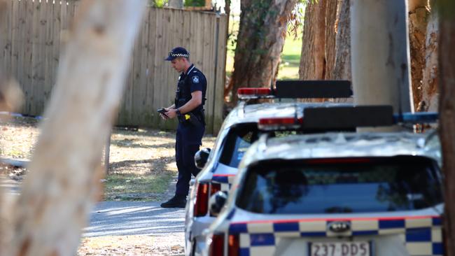 Several crews responded to the Capalaba stabbing. Photo: David Clark