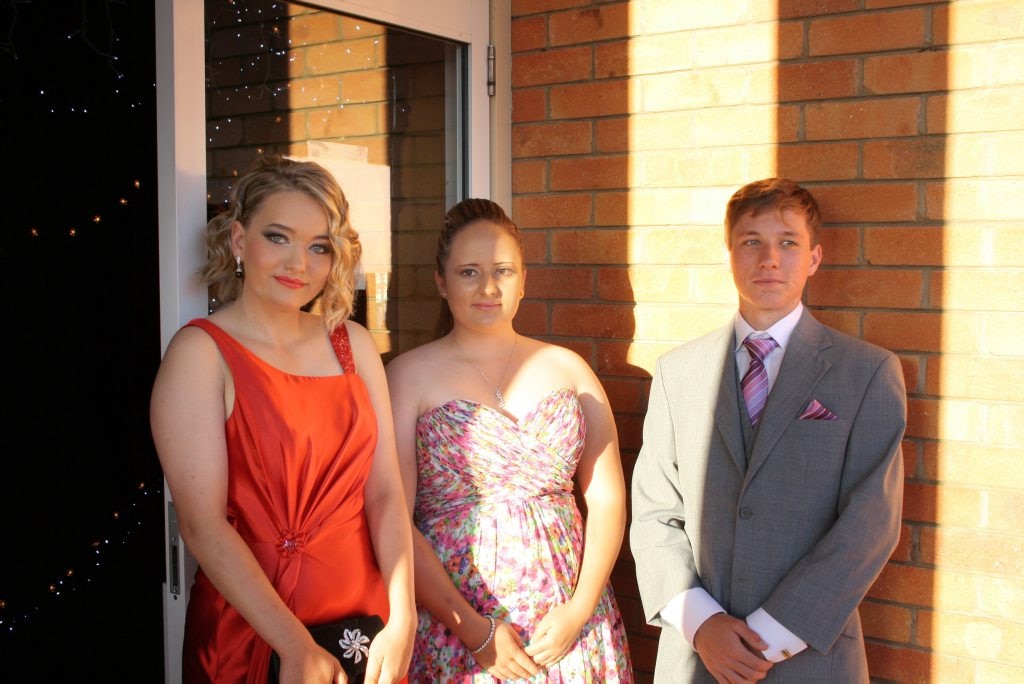 Pittsworth State High School formal 2015 Bonnie Speed, Linda Baker and Sean Robinson. Picture: Photo Contributed