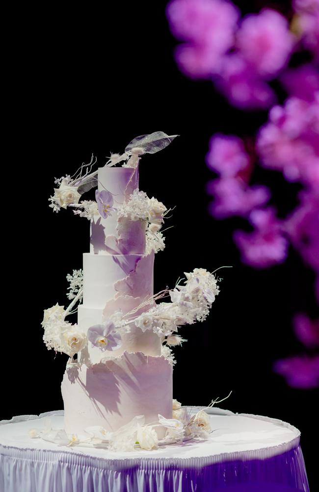 The epic cake at Christine and Ivan’s wedding. Picture: Eric Wang