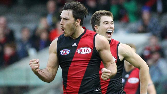 Michael Hibberd is happy to stay at Essendon if deal with Melbourne falls through. Picture: George Salpigtidis