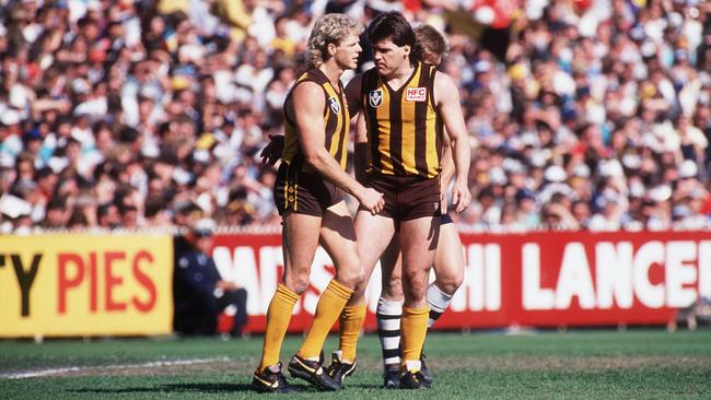 Jason Dunstall and Dermott Brereton were key cogs for Hawthorn.