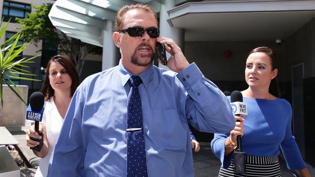 Senior Constable Neil Glen Punchard outside Roma Street Magistrates Court in Brisbane. Picture: AAP Image