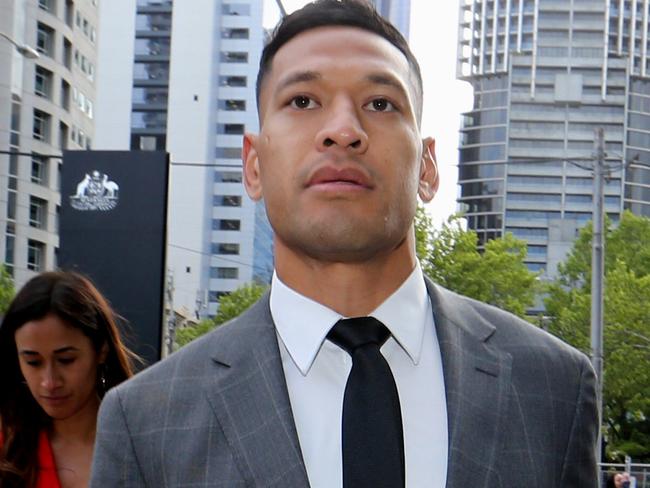 2/12/2019  Israel Folau arrives at Federal court in Melbourne for mediation with Rugby Australia.  Picture : David Geraghty / The Australian