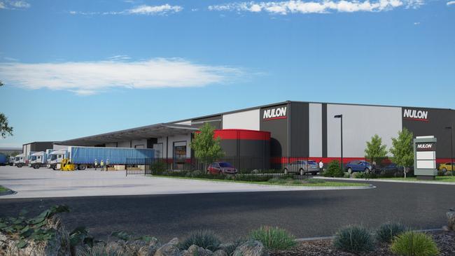 An artist's impression of the proposed Nulon Motor Oils warehouse at the Bringelly Road Business Hub in Horningsea Park.