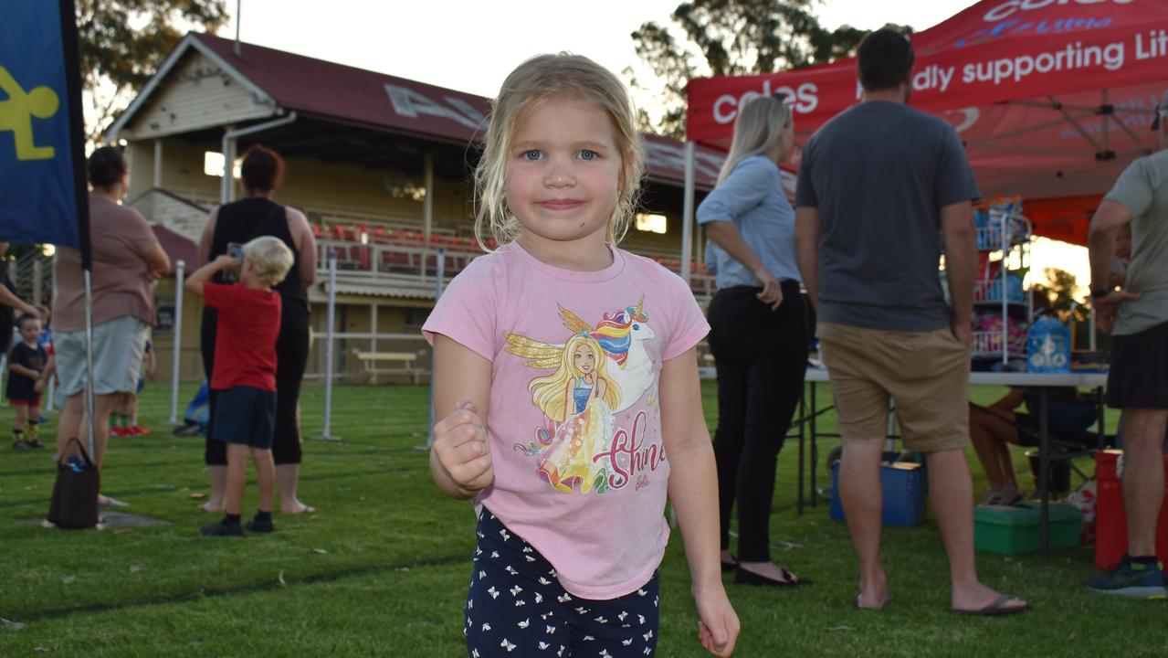 Tiny tot Maya Brady holds the 60m record at Gympie Athletics Club.