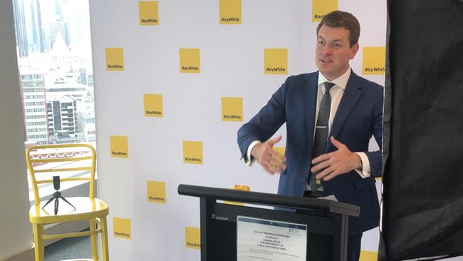 Ray White Victoria and Tasmania chief auctioneer, Matt Condon, hosting a virtual auction earlier this year.