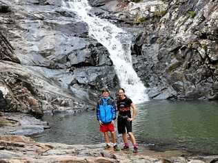 DIVING IN: Kate Bennie was shocked to see her sons happily jump into the water on a cold winter's day during one of their latest adventures. Picture: Kate Bennie