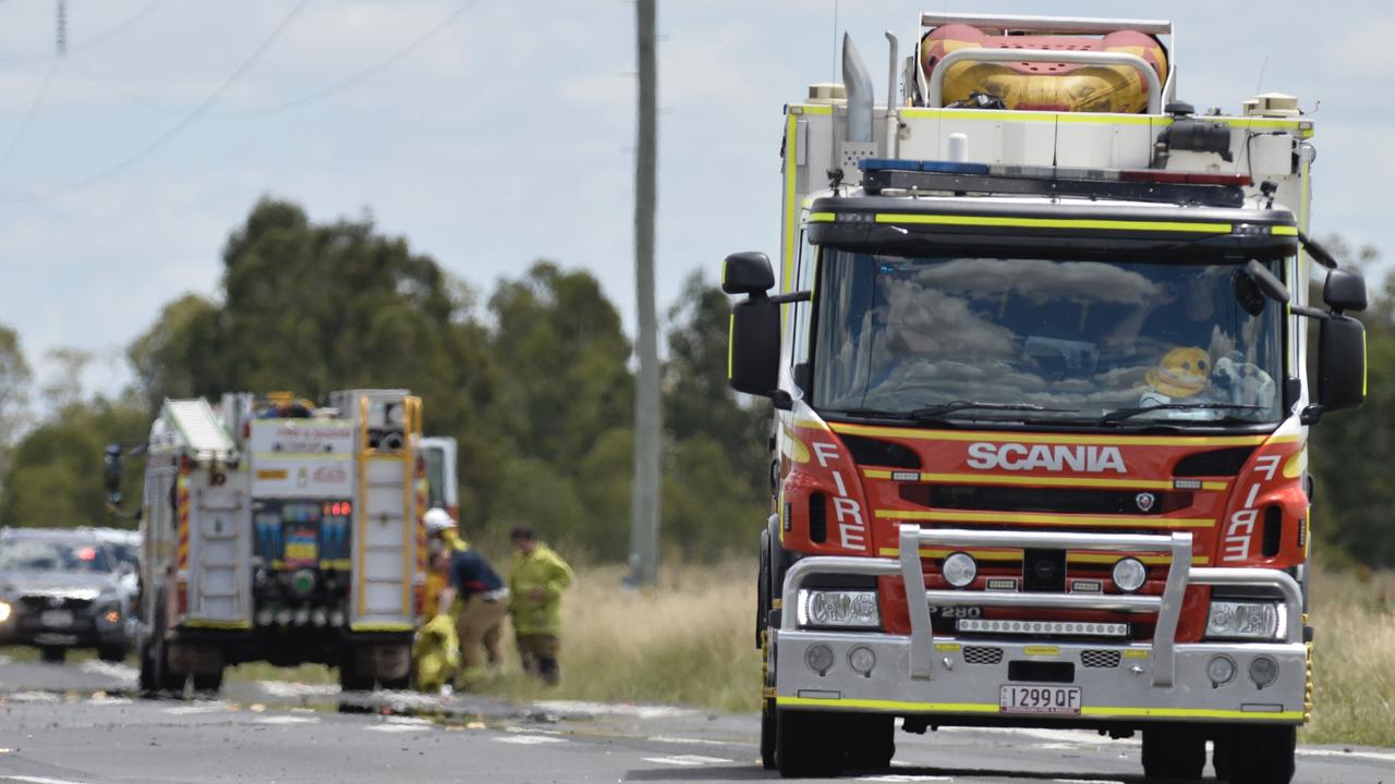 Dozens of police and firefighters responded to the crash.