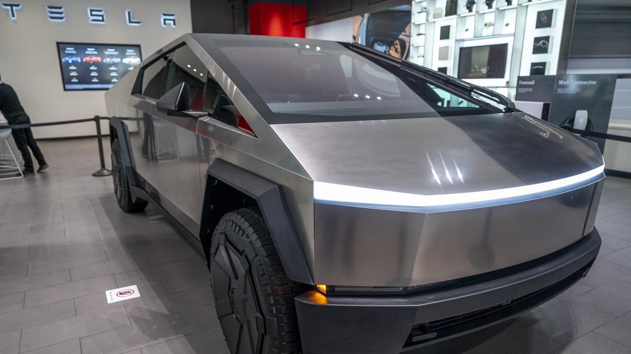 A Tesla Cybertruck at a Tesla store in San Jose, California, US. Picture: Getty Images