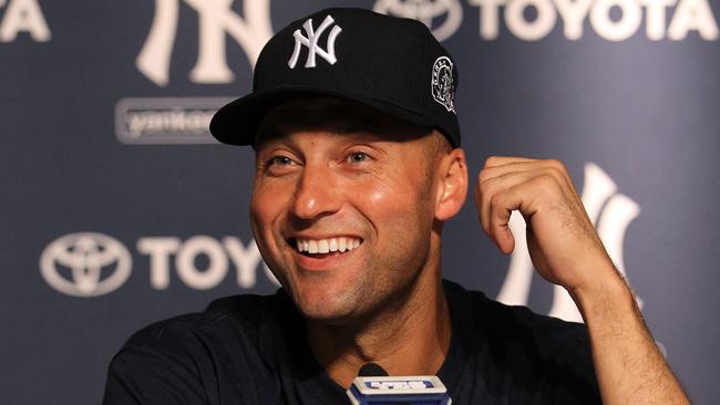 New York Yankees great Derek Jeter after recording his 3000th hit for the club back in 2011. Jeter now owns the Miami Marlins, who traded their best player to the Yankees this past weekend.