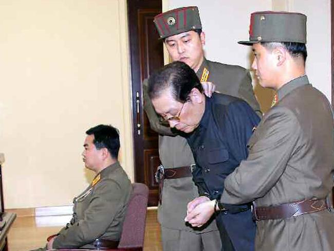 Jang Song-Thaek before his execution after being branded a "traitor". Picture: AFP