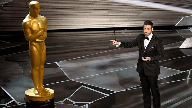 Jimmy Kimmel during his opening monologue at the Oscars. Picture: Getty