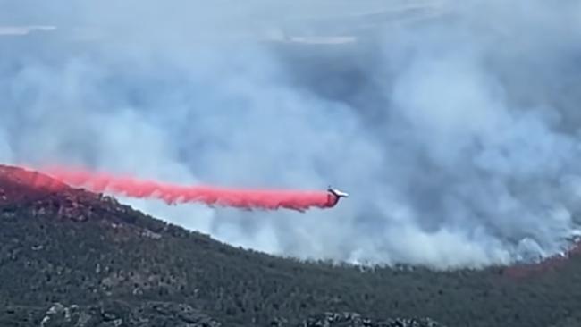 20/12/2024  Aerial footage of a fire burning in Grampins National Park. picture Vic Emergency / Facebook