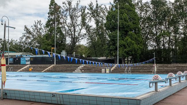 The Harold Holt Swimming Centre is closed and its outdoor pool is getting retiled. Picture: Asanka Ratnayake/Getty.