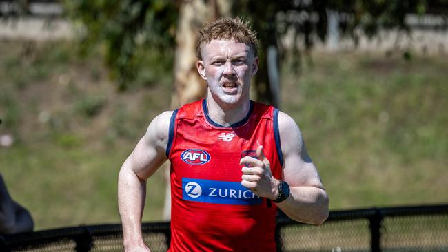 Clayton Oliver at Demon’s training. Picture: Jake Nowakowski