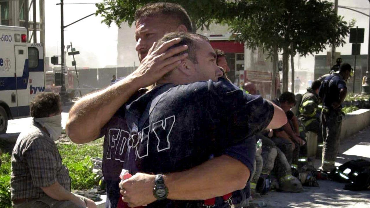 Hundreds of first responders were killed as the towers came down. Firefighters involved in the rescue effort would later learn that 343 of their colleagues from the New York City Fire Department had lost their lives. Picture: Nathan Edwards