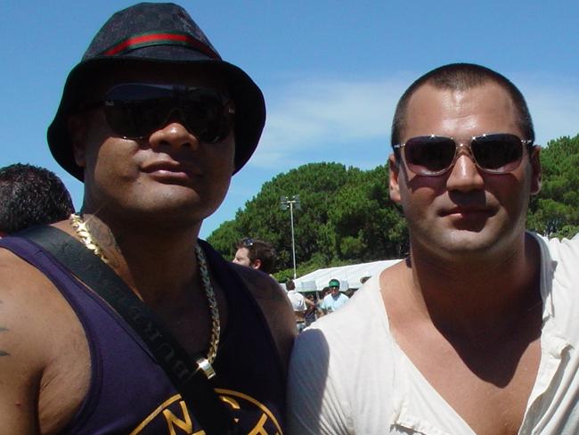 Ayik with his mate former Comanchero boss Duax “Dax” Ngakuru who is believed to be in close contact with Ayik overseas