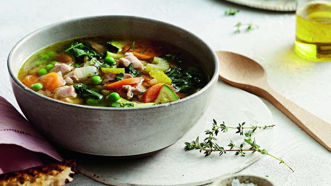 David Herbert’s hearty chicken soup. Picture: Guy Bailey