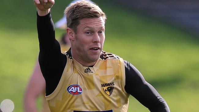 Sam Mitchell returns from a back injury against the Kangaroos. Picture: Wayne Ludbey