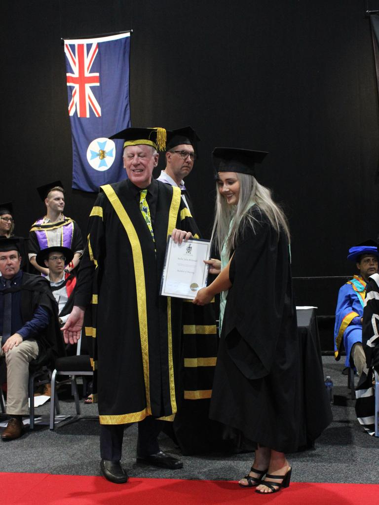 Rachel McDonald graduated with a Bachelor of Nursing at the CQUniversity graduation ceremony in Bundaberg on December 14, 2023.