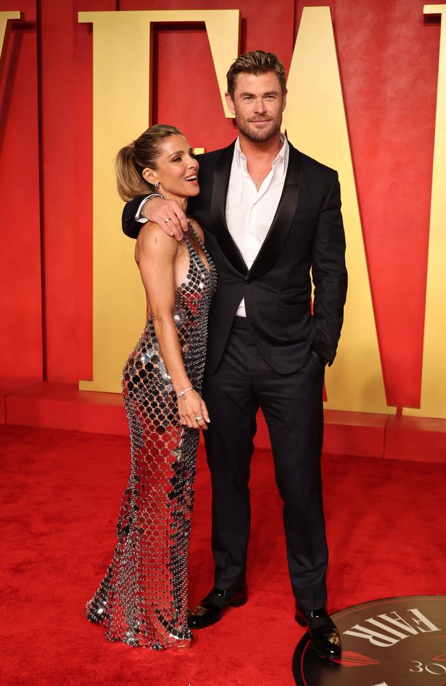 Elsa Pataky and Chris Hemsworth appeared to laugh off recent rumours surrounding their relationship as they embraced on the red carpet. Photo by Amy Sussman / GETTY IMAGES NORTH AMERICA / Getty Images via AFP.