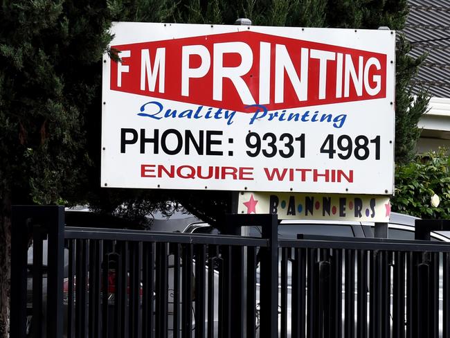 IBAC raid a property in Kelior East at F and M printing in connection to the alledged Labor printing budget rort.  Picture: Nicole Garmston