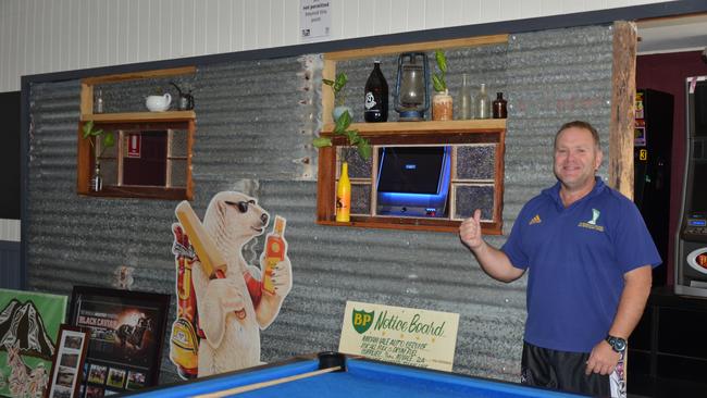 Miriam Vale Hotel publican Mitch Brennan inside the renovated pub. Picture: Jodie Healy.