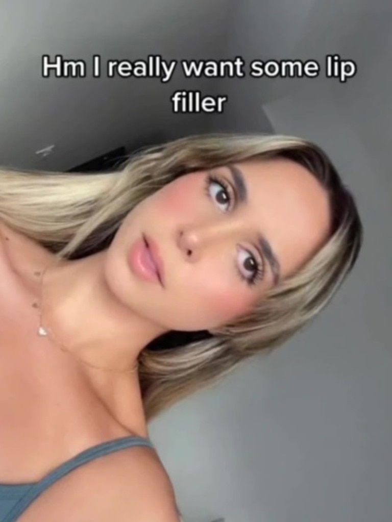 She didn’t drink alcohol, but said it was ‘normal’ and can happen to some people. Picture: TikTok/brianagarabet