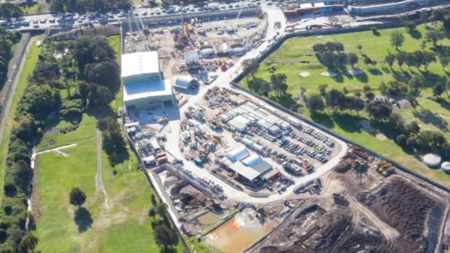 Artists' impressions of WestConnex's construction site in Arncliffe at the M4-M5 Link and New M5 Tunnel.