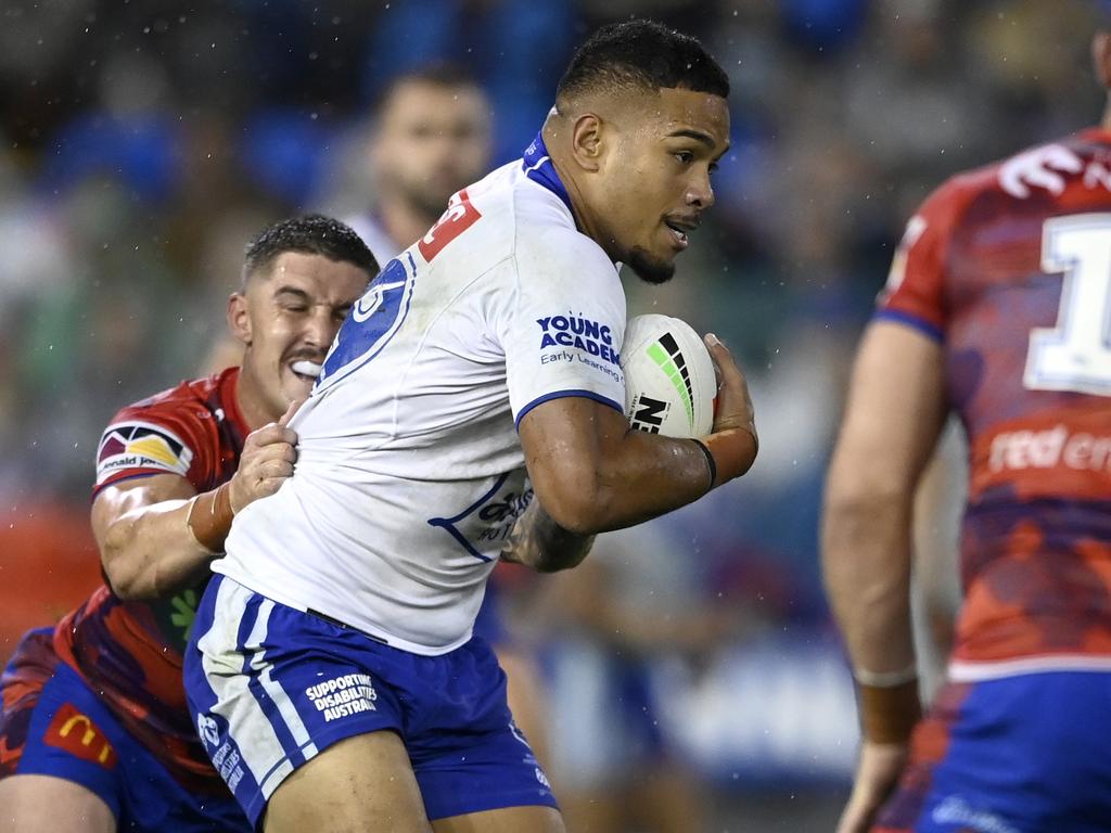 Canterbury prop Lipoi Hopoi made his NRL debut against Newcastle in Rd 13. Credit: NRL Images.