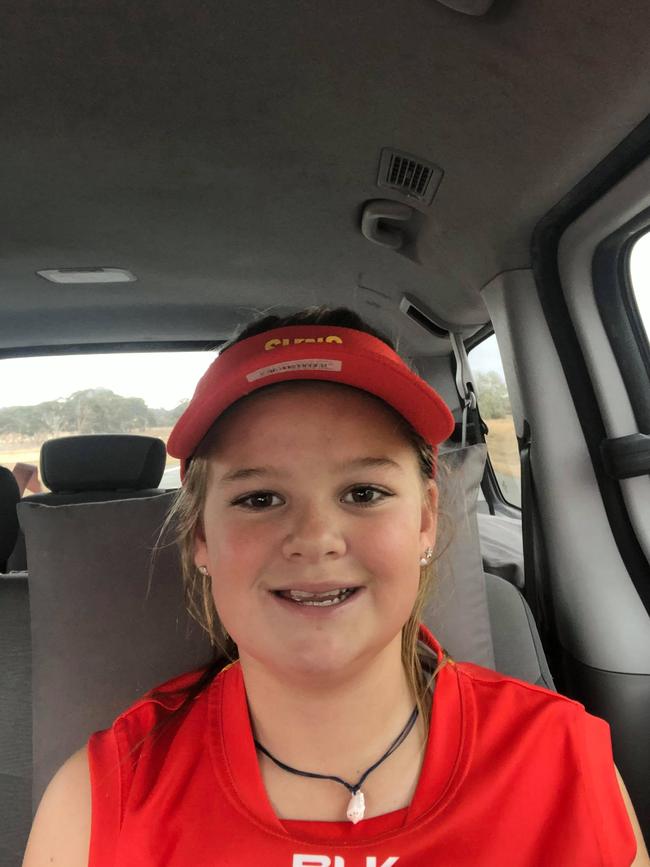 Suns AFLW fan Billie Hamilton, 10. SUPPLIED