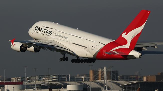 International travel is returning to Australia, with the first Qantas A380 returning from storage this week. (Photo by Brendon Thorne/Getty Images)