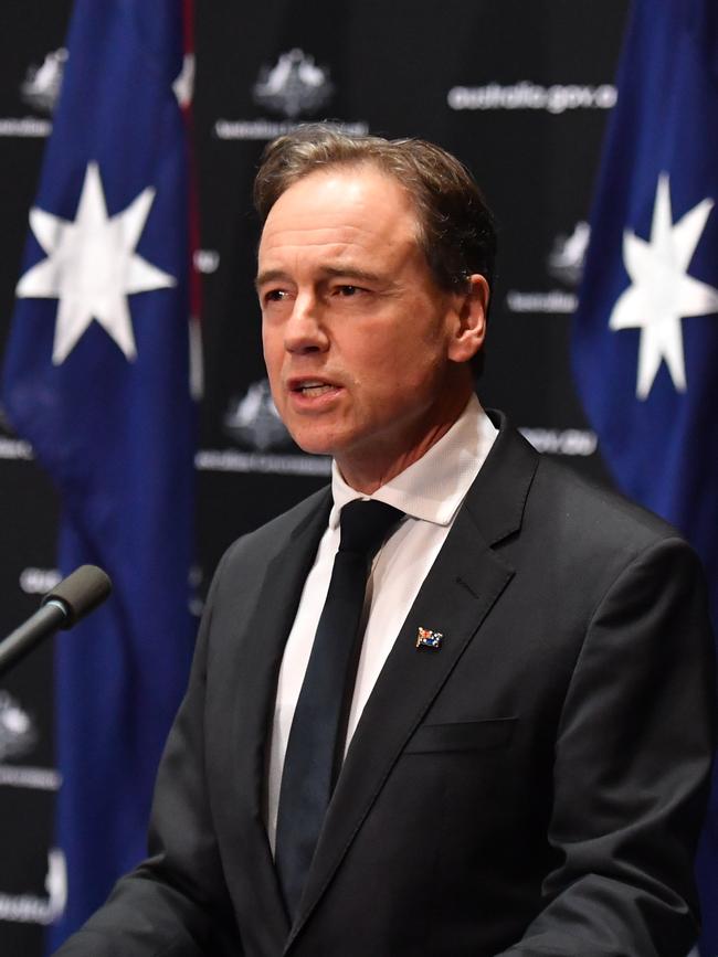 Health Minister Greg Hunt. Picture: AAP