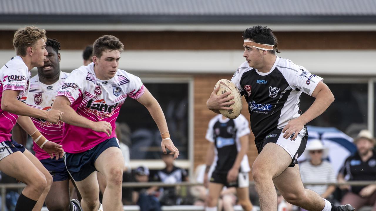 Kaleb Stanton in action for Oakey. Picture: Nev Madsen.